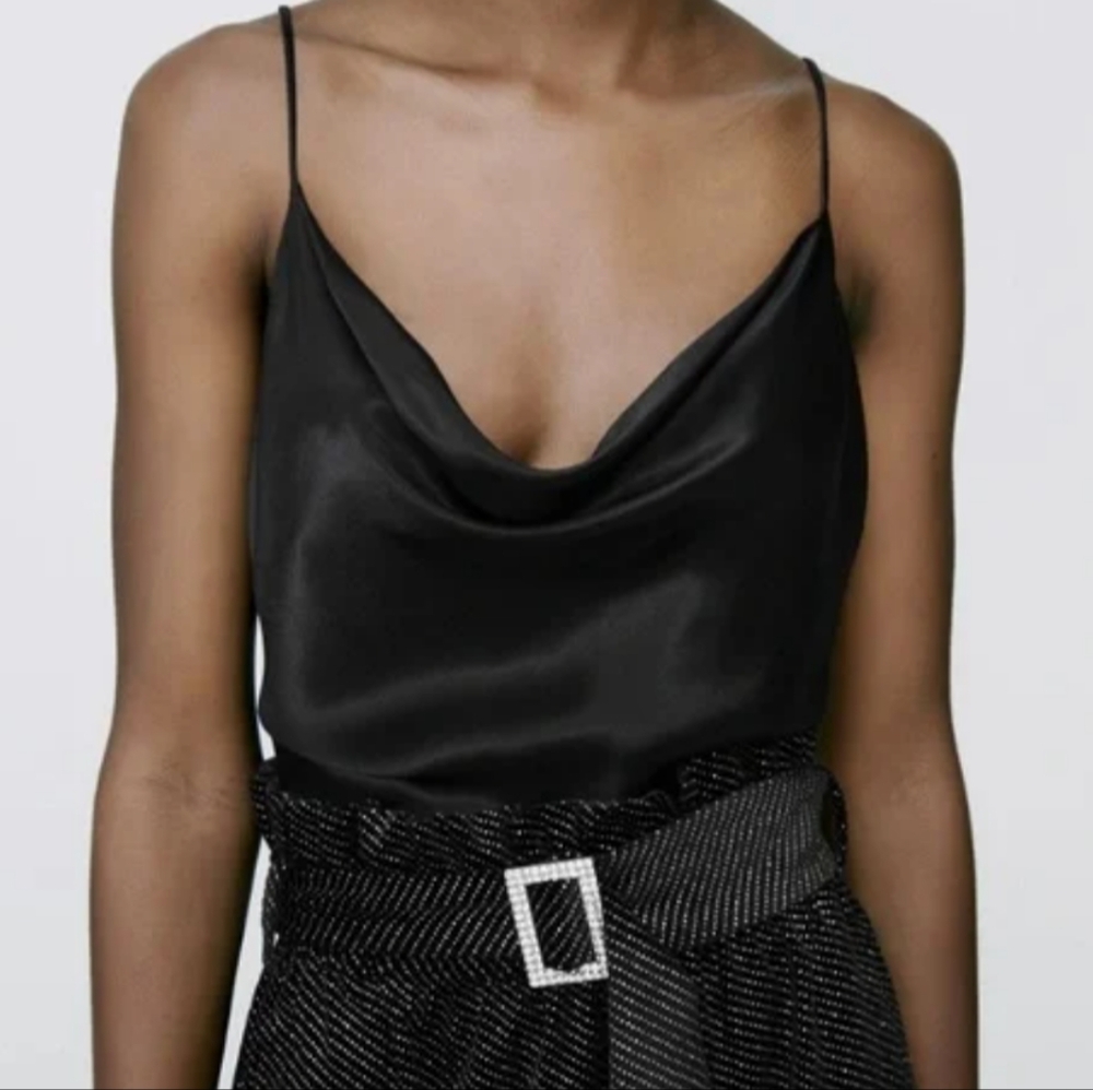 By Together Sleeveless Satin Blouse